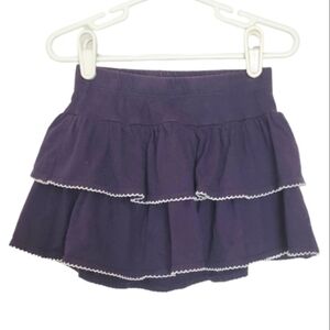 🟢K1212 * Gymboree Tiered Ruffle Skirt Blue White Size 3T